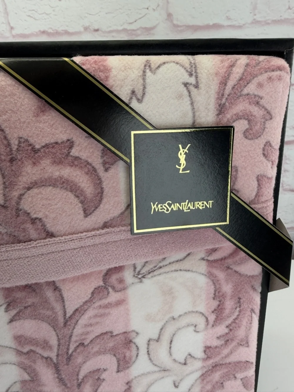 Yves Saint Laurent Pink Cotton Blanket - 100% Natural Cotton